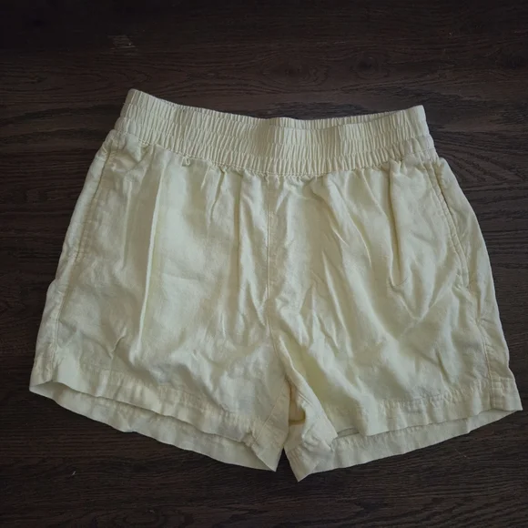 Old Navy Shorts Old Navy Womens Small Lemon Yellow Linen